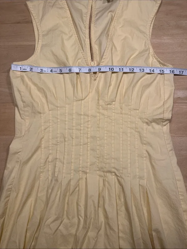Maeve The Hailey Sleeveless V-Neck Pintuck Midi Dress Sz M - Image 7