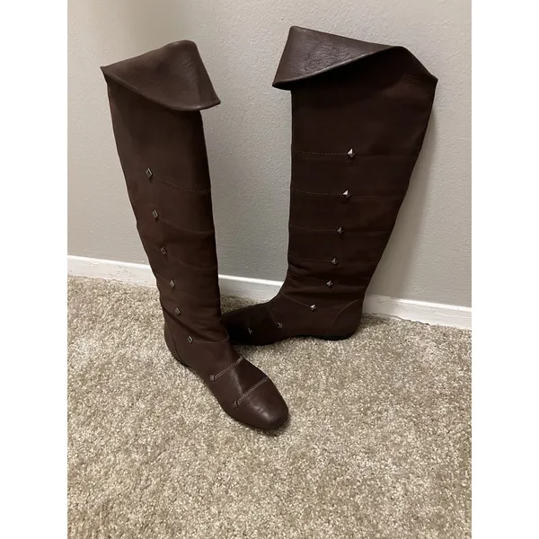 Botkier Leather Pull Up Knee Boots 38 / 7.5 Brown Leather‎ - Image 8