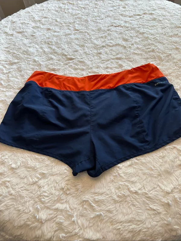 Nike Navy and Orange Houston Astros Women’s Athletic Shorts- Size XL - Image 2