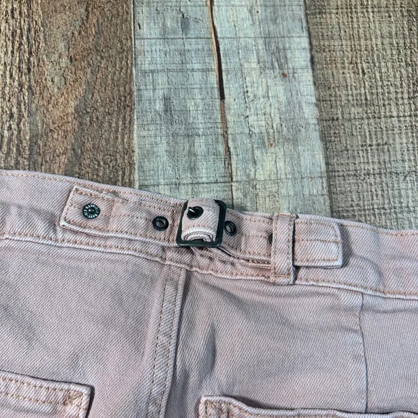 Old Navy Mauve Pink Sky-Hi Straight Extra High Rise Carpenter Pants Womens 6 - Image 8