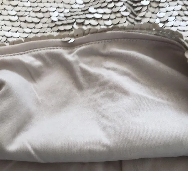 Matt beige sequin mini skirt - Image 3