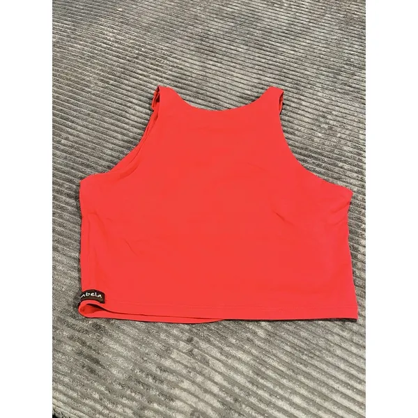 Yogabela Women Royal Vibrant Red Tank Crop Sports Yoga Top Size Small - Image 6