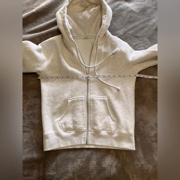 BRANDY MELVILLE John Galt Gray Full Zip Hoodie Sweatshirt Women’s One Size EUC - Image 6