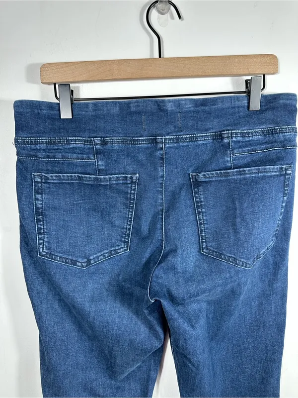 Free People We The Free Double Dutch Pull-On Slit Skinny Jeans Denim Size Medium‎ - Image 6