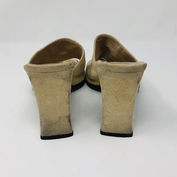 ANNE KLEIN tan suede heel 👡 slides - Image 4