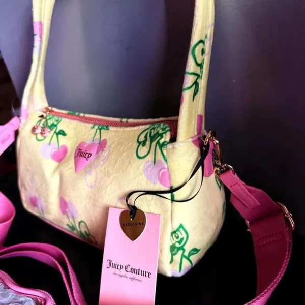 Juicy Couture Yellow Iris Cherry Retro Shoulder Crossbody Bag NWT - Image 3