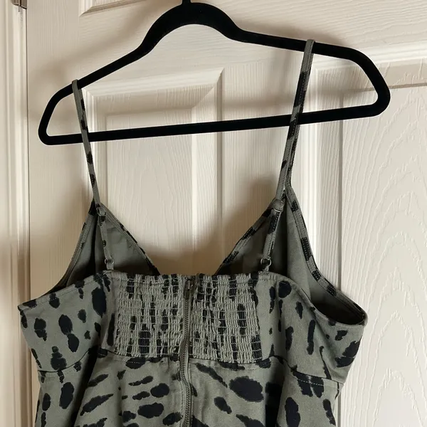 NWT Scoop Leopard Print Denim Peplum Top - Herbal Olive Green Plus Size XXL - Image 7