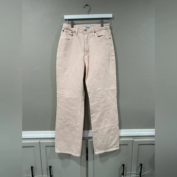 Abercrombie 90’s Relaxed Straight Jean Light Pink - Image 7