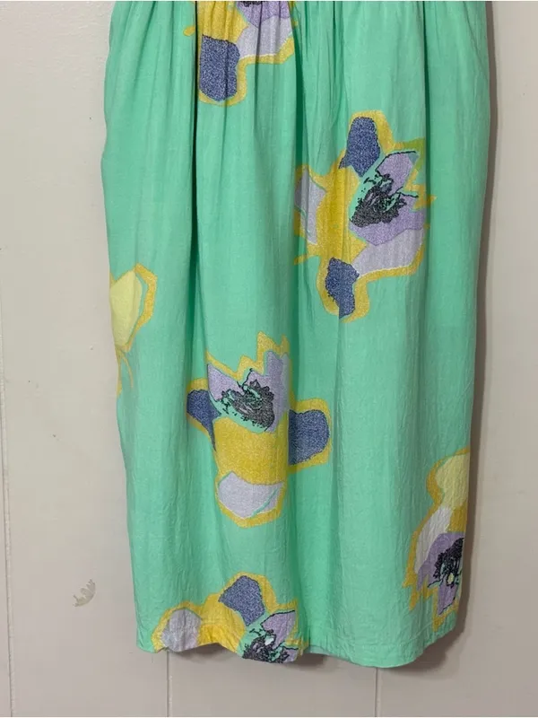 Corey Lynn Calter Sketchbook Floral Midi Dress SP Anthropologie Green Boho - Image 6