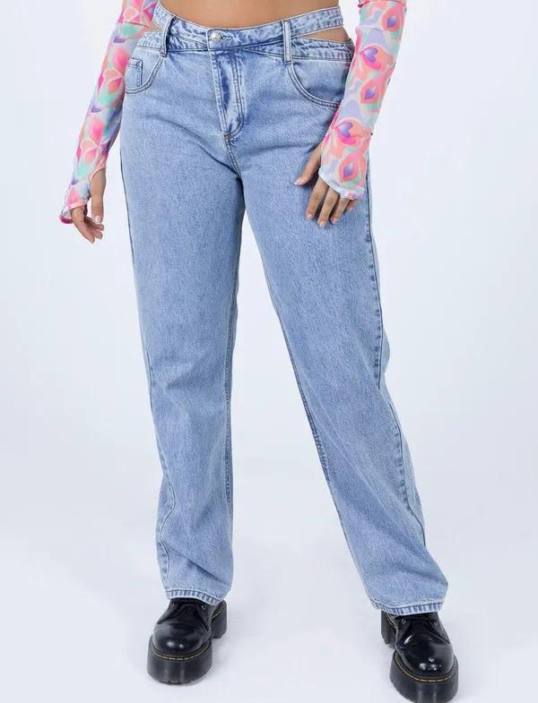 Cut Out jeans Mollie Asymmetrical Jeans - Image 2