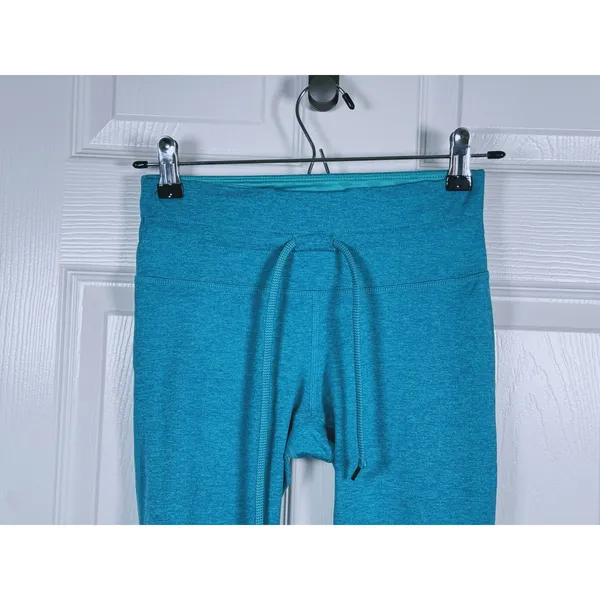 Rabbit Womens EZ Tights High Rise Leggings XS Heathered Teal Running Yoga Gym - Image 5