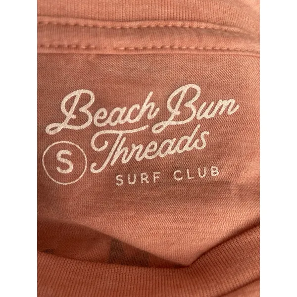 Beach Bum Threads Surf Club Crop Tee Small Pink Hammerhead Shark Graphic T-Shirt - Image 5