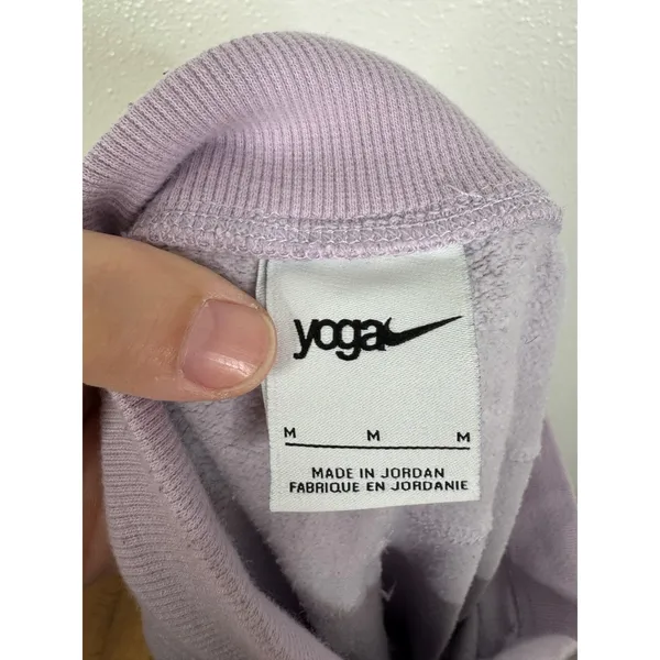 Nike Yoga Luxe Fleece Joggers Lavender Purple Sweatpants DN0936-530 Medium - Image 3