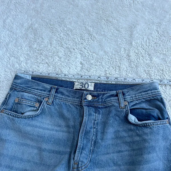 Free People Womens Straight Leg Denim Raw Hem Sz 30 Boho Indie Casual Preppy - Image 4