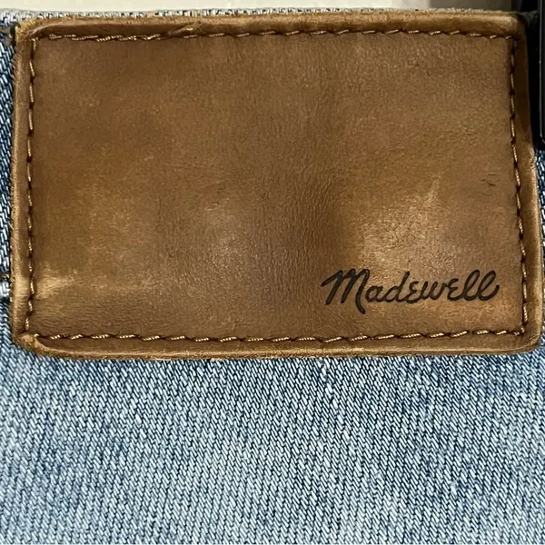 Madewell‎ Cali Demi Boot Jeans Distressed Hem Size 26 Button Fly Stretchy - Image 11