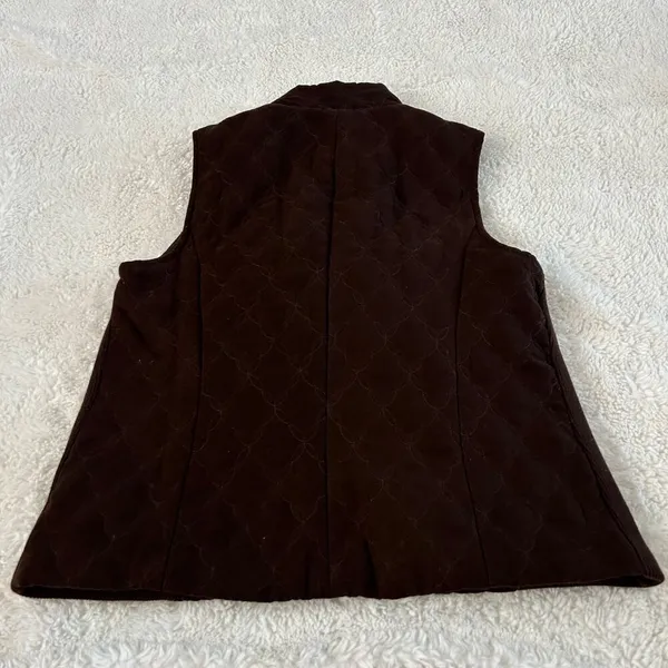 Womens Small Brown Vest Suede Soft Preppy Granola Girl Tomato Gorpcore - Image 2