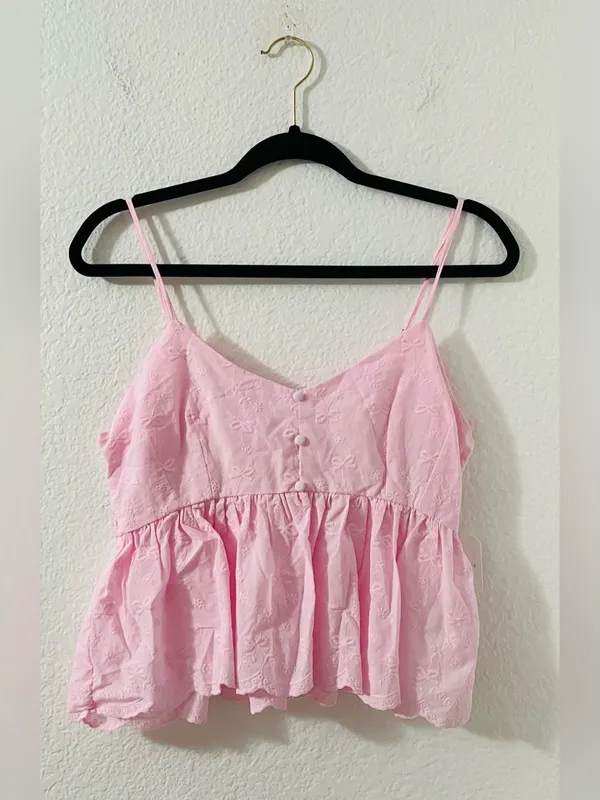 Altar’d State Embroidered Peplum Cami - Image 2