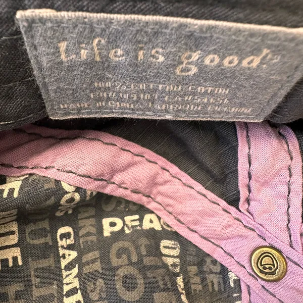 Life Is Good Hat One Size Gray Women's Baseball Cap Embroidered Lightweight - Image 8