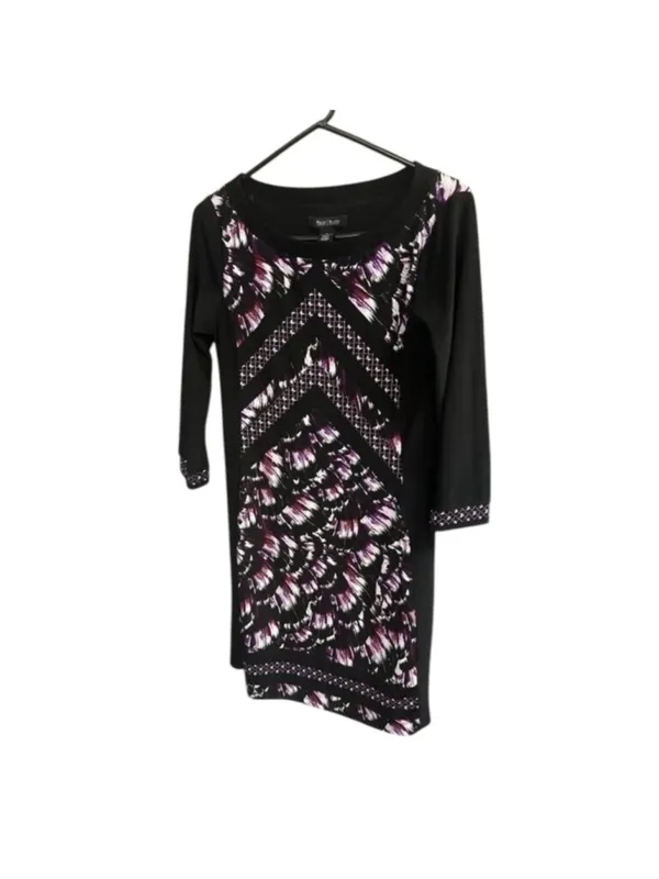 White House Black Market Dress, Size S, Black & Purple - Image 2
