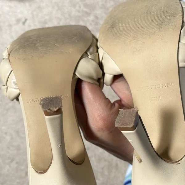 Marc Fisher cute beige heels size 6.5 - Image 3
