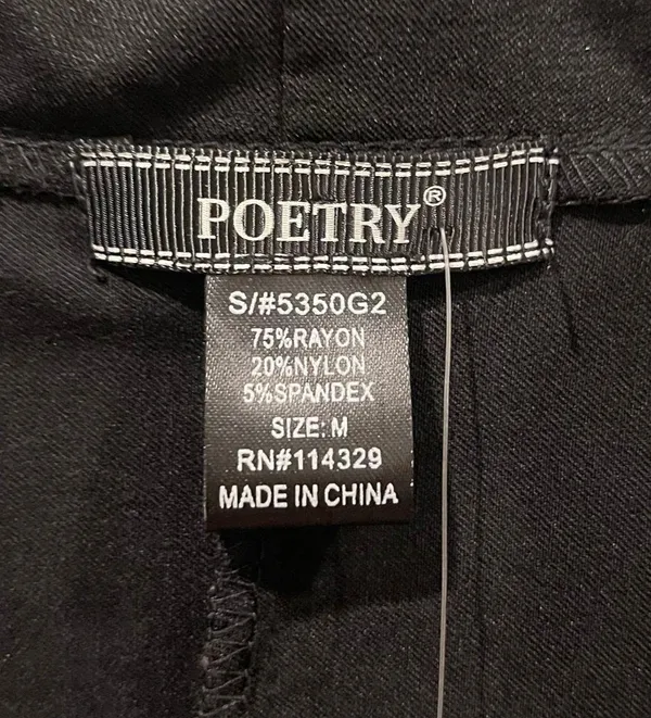 Poetry V-Neck Button Black Vest - Image 2