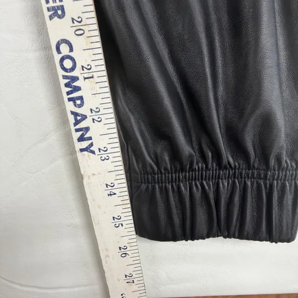 Calia Womens Ath-Leather Jogger Pants Black Elastic Waist WAX32302‎ Size M Goth - Image 7