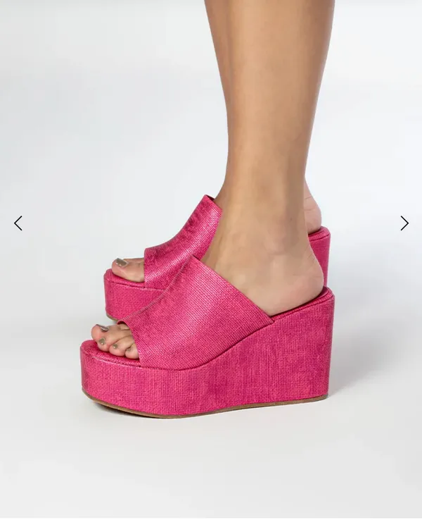 Shu Shop Wedges Pink Size 7 - Image 2