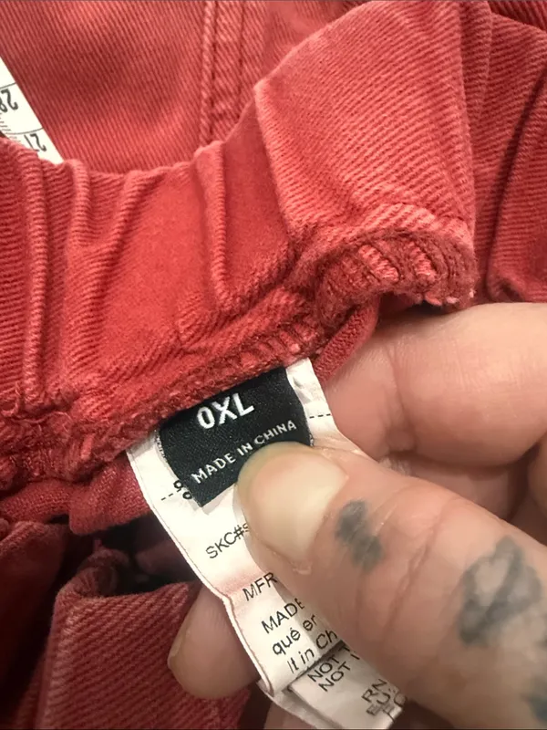 SHEIN Red Elastic Waist Jogger Jeans - Image 2