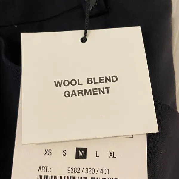Zara Wool Blend Elegant Black Trousers size M inseam 32” waist 32” brand new - Image 3
