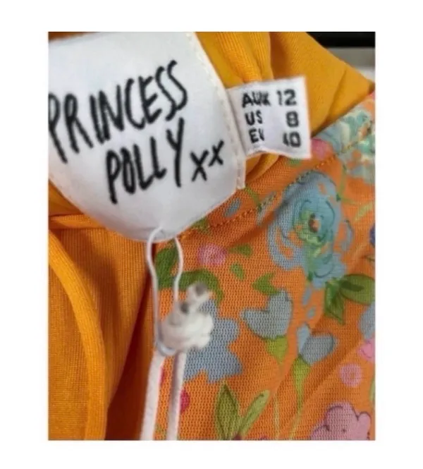 Princess Polly Orange Floral Dress Mini - Image 6