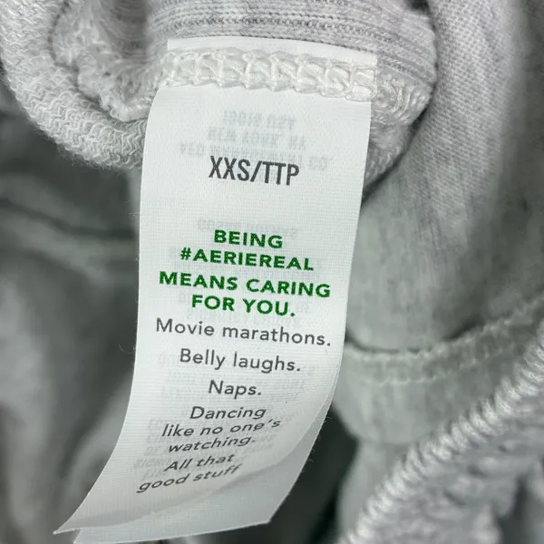 Offline by Aerie Cloud Fleece Sweat Short Size XXS Gray Athleisure Lounge Sporty - Image 8
