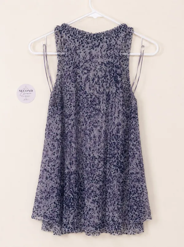 Anthropologie shimmery layered tank top size s - Image 3