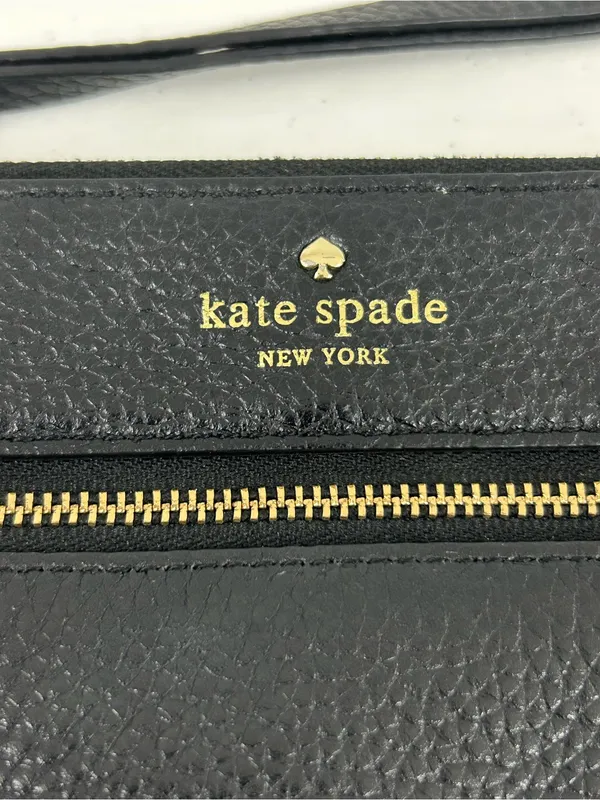 Kate Spade Black and Gold Wristlet - Image 3