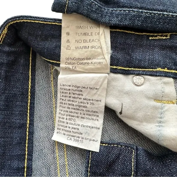 Devinbirds by Nudie Dark Wash Low Rise Birds Bootcut Dry Denim Jeans Size 27 - Image 12