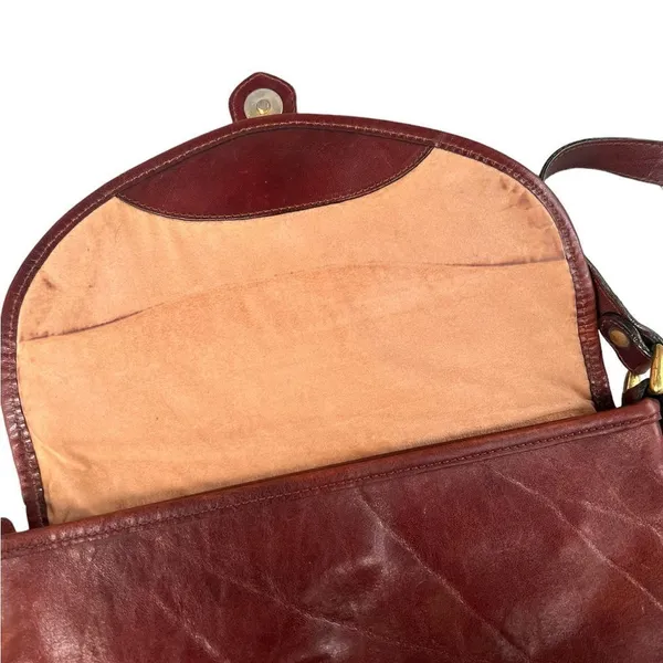 Oroton Vintage Brown Crossbody Bag - Image 2