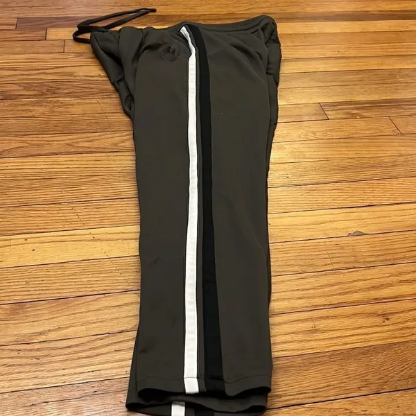 ‎Vince Women's Hunter green Cropped Side-Striped Pants Sz M - Image 8