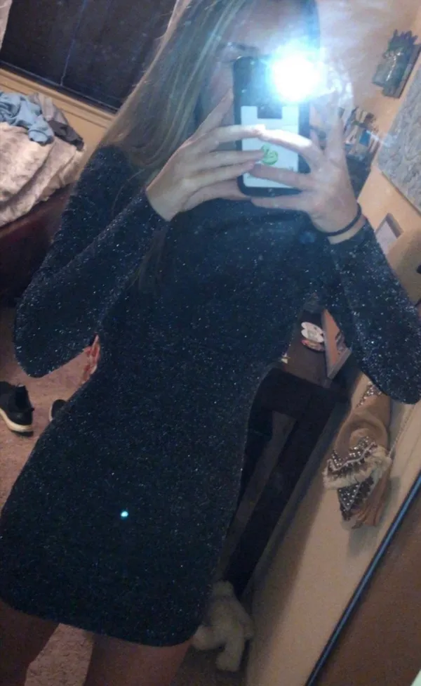Black Sparkly valentine Dress - Image 4