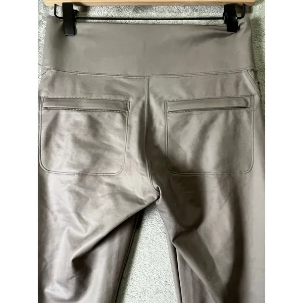 Athleta Delancey Gleam Moto Tight Leggings Taupe S Shiny Biker Athleisure New - Image 4