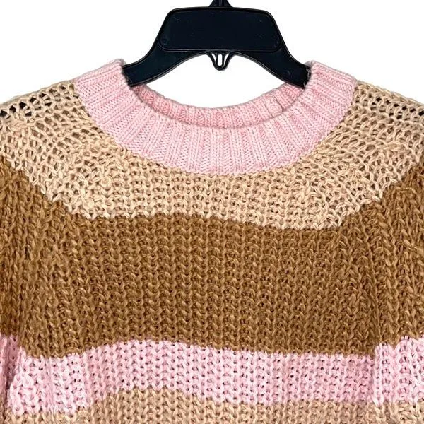 Finders Keepers Womens Mariposa Crew Neck Knit Pullover Sweater Multicolor Large - Image 3