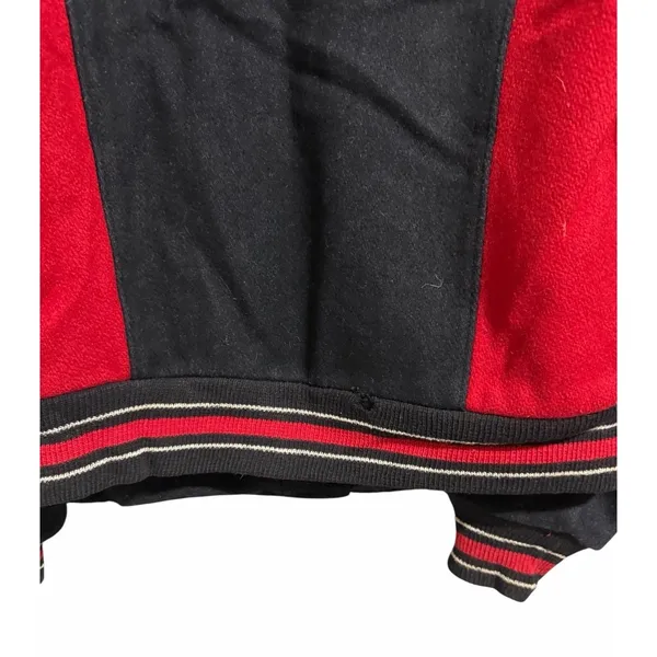 Vintage 80's Trophy Varsity Jacket‎ Black/Red Women's Size Medium Black - Image 6