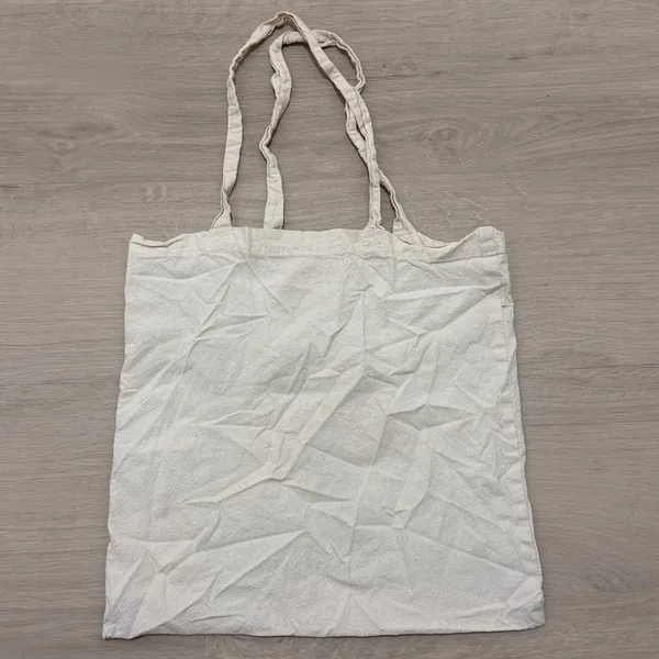 Sigma Kappa Canvas Tote Bag in Natural with Black Print - Image 2
