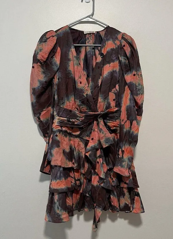 Ulla Johnson Semira Silk Mini Dress in Rosewood Size 2 - Image 3