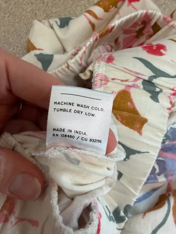 Pact Organic Cotton Floral Robe M/L & Pajama Pants XL Lounge Set - Image 12