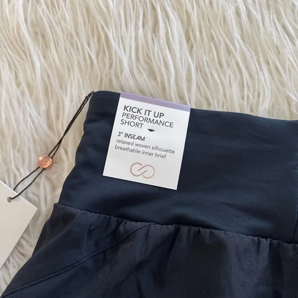 Calia Kick It Up Performance Short 3” Inseam Pure Black Size Large - Image 9