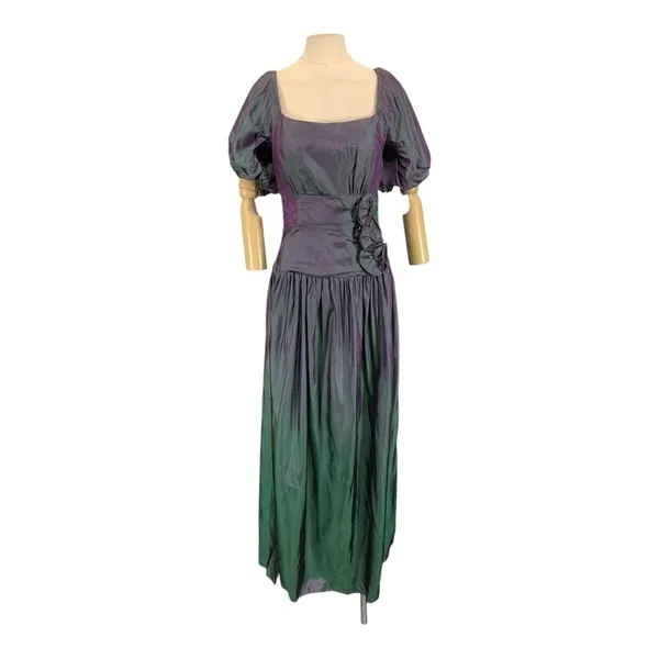Vintage House of Bianchi 80s Formal Prom Evening Dress Size Large - Image 2
