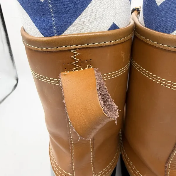 Land's End Women's Sz 8 Leather and Blue Rubber Duck Boots 502426‎ - Image 5
