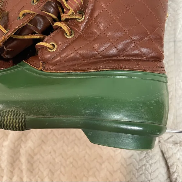 Steve Madden Women's Green Ankle‎ Rain Duck Boots size 7 Preppy - Image 8