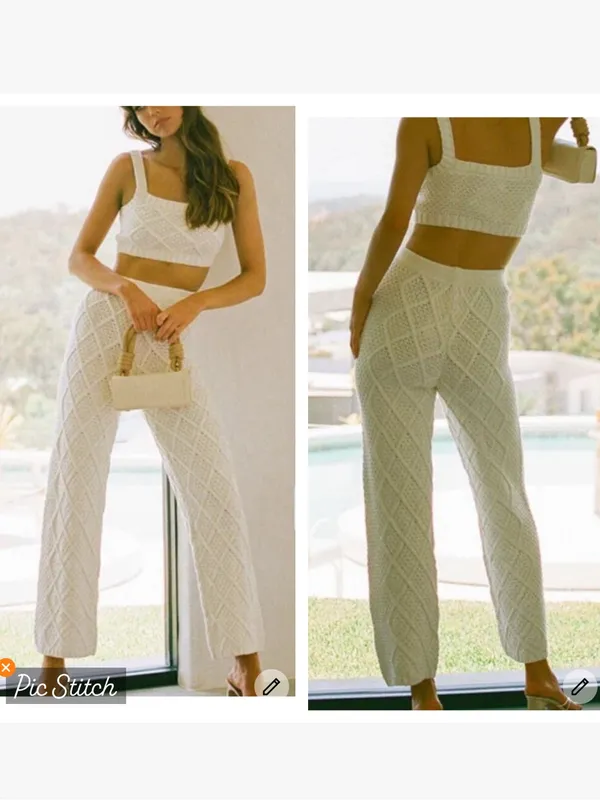 Sabo Skirt Venti Cream Sweater Pants - Image 2