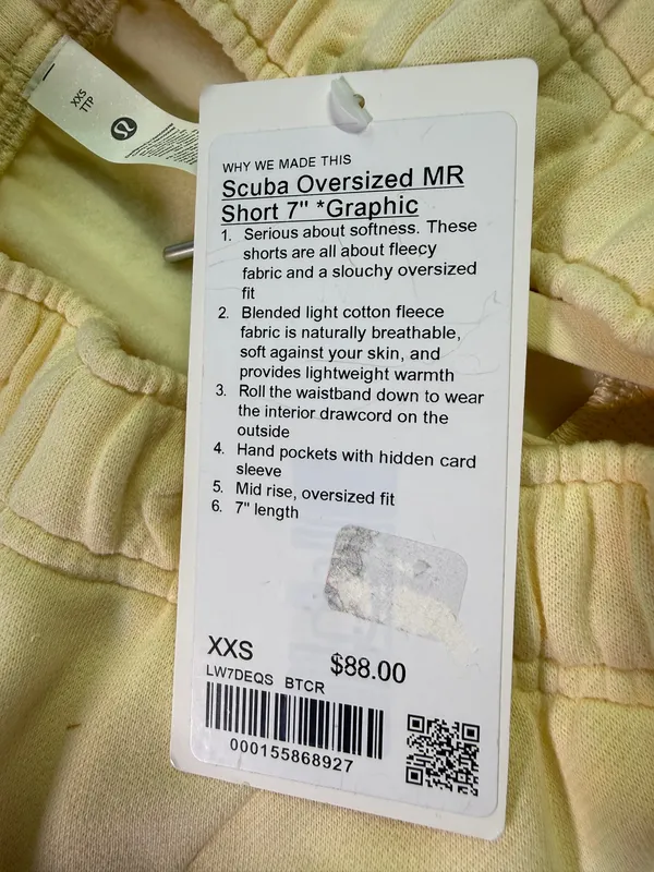 Lululemon Oversized Scuba Shorts size XXS - Image 7