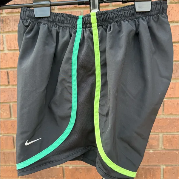 Nike Dri-Fit Tempo 10K Running Shorts Women Black Multi Color Stripe Size Small - Image 9